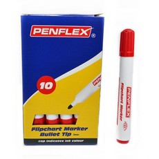 Penflex FC 15 Flipchart Markers Box-10 Red