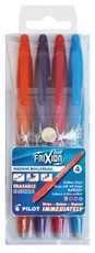 Pilot Frixion Ball Erasable Medium Rollerball Pens - Wallet of 4 Fashion Colours