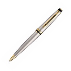 Waterman Expert3 Stainless Steel with Gold Trim Ballpoin Pen