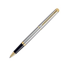 Waterman Hemisphere Essential Stainless Steel with Gold Trim Rollerball Pen