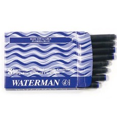 Waterman Standard Fountain Pen Refill Cartridges - Blue Ink (8's)
