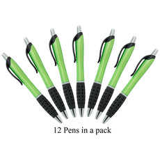12 Galaxy Pens in a Pack. with Black German Ink - Green