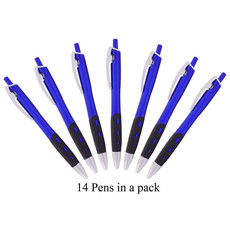 14 Teardrop Pens in a Pack. with Black German Ink - Blue