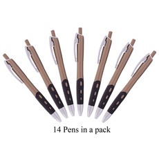 14 Teardrop Pens in a Pack. with Black German Ink - Brown