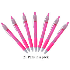 21 Neo Pens in a Pack. with Black German Ink - Pink