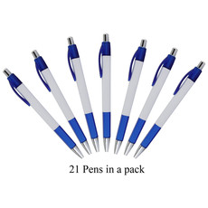 21 Quattro Pens in a Pack. with Black German Ink - Blue