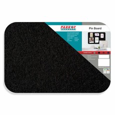 Parrot Notice Board - Adhesive Pin Board No Frame (450 x 300mm) - Black