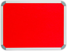 Parrot Notice Board - Info Board Aluminium Frame (2000 x 1200mm) - Red