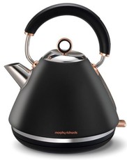 Morphy Richards - 1.5 Litre Accent Kettle - Black With Rose Gold
