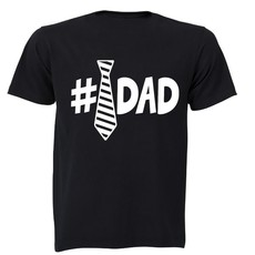 #Tie - Dad - Adults - T-Shirt - Black