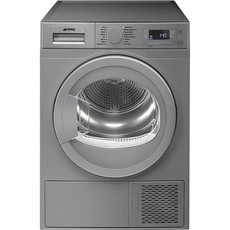 Smeg 60cm 8kg Silver Freestanding Heat Pump Tumble Dryer - DHTS81LSA