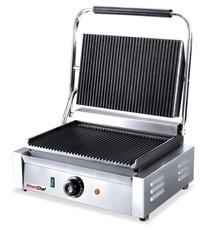 Commercial contact grill non-stick ribbed flat press toaster-SmartChef