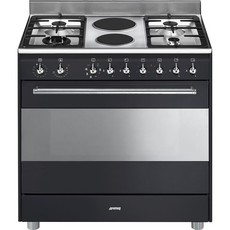 Smeg 90cm Anthracite Concert Cooker & Multifunction Oven - SSA92MAA9
