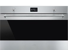 Smeg 90cm Classic Stainless Steel and Black Eclipse Glass Oven - 115L