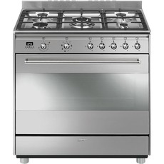 Smeg 90cm Gas/Electric Stainless Steel Cooker - SSA91MAX9