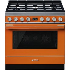 Smeg 90cm Orange Portofino Cooker & Multifunction Oven - CPF9GMOR