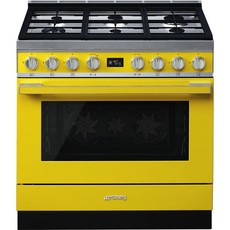 Smeg 90cm Yellow Portofino Cooker & Multifunction Oven - CPF9GMYW