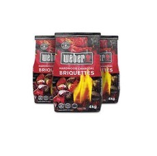 Weber - 4kg Briquettes - 3 Pack