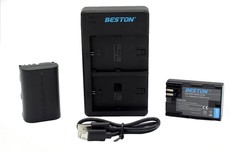Beston USB Dual Charger and 2 Battery Kit for Canon LP-E6