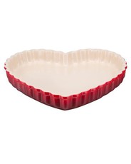 Le Creuset Heart-Shaped Fluted Flan Dish - 30cm