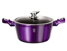 Berlinger Haus 24cm Marble Coating Casserole Pot - Royal Purple