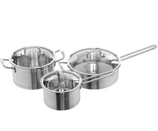 Essentials 201 Stainless Steel Heavy Duty Pot Set of 3