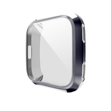 Protective Case and Screen Protector for Fitbit Versa - Space Grey