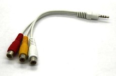 3.5mm Stereo Male x 4 Connector to 3RCA Female Cable
