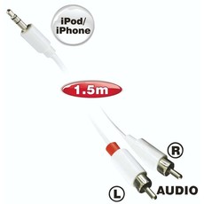 Ellies iPod & iPhone Stereo Cable 2RCA - 3.5mm