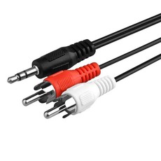 Raz Tech 3.5mm Aux to 2 RCA Male Audio Stereo Cable - 5 Meter