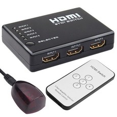 5-Port HDMI Switch with IR Remote Controller (5-in 1-out)