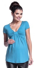 Absolute Maternity Summer Tab Top - Turquoise