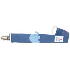 Jeankelly Leather Dummy Clip - Navy with Blue Elephant