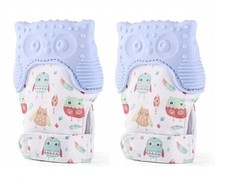Modern Mama - Chewy - Owl Teething Gloves (Set of 2)