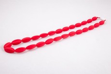 Nom Nom Baby Daniel Silicone Teething Necklace - Red