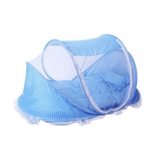 Folding Children Mosquito Nets Baby Bed - Blue