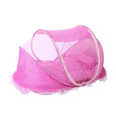 Folding Children Mosquito Nets Baby Bed - Pink