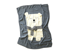 Fox Fable Breezy Polar Bear Blanket in Gift Tin