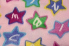 Hande Made Baby Fleece Blanket - Pink Stars