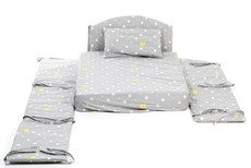 Nipper Starry Cotton Crib Quilt and Bumper Set