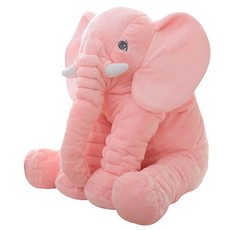 Plush Elephant Pillow - Pink