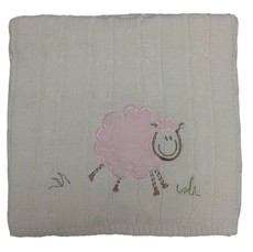Romy & Rosie Stroller Blanket Fluffy Sheep Cream and Pink