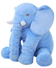 Stuffed Elephant Plush Pillow - Blue