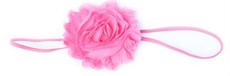 Fine Flower Headband - Hot Pink