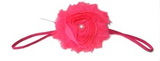 Fine Flower Pearly Headband - Bright Pink