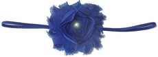 Fine Flower Pearly Headband - Royal Blue