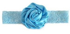 Flower Lace Headband for Baby Girls - Blue