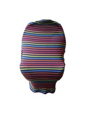 Totland Stretchy Baby Car Seat Cover, Nursing Scarf- MultiColour Stripes