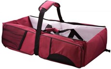 Stonebaby 2 in 1 portable Travel Baby Bed & Bag-Red