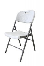 Ally & Co Folding Rattan Chair - White
